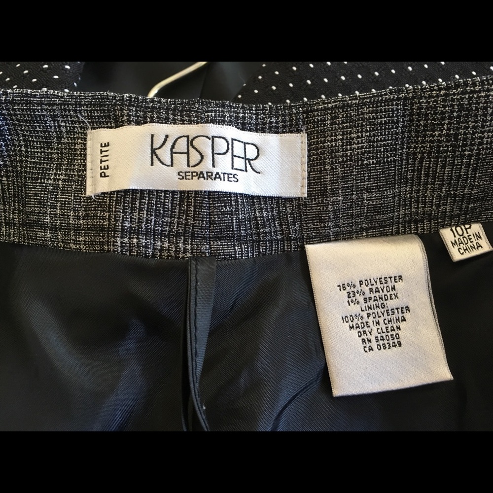 NWOT Black tweed pant, Kasper, sz 10p - Picture 2 of 3